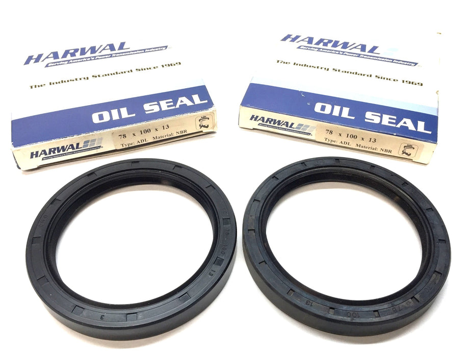 Harwal ADL Oil Seal 78 x 100 x 13 NBR [Lot of 2] NOS