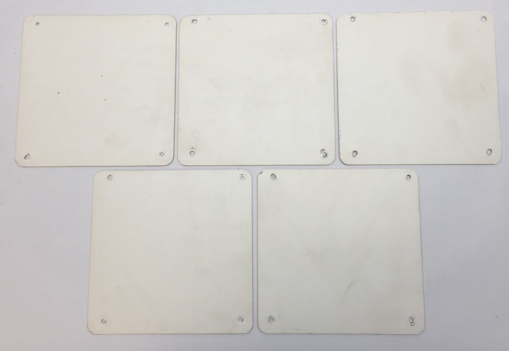 Unbranded Plastic 4-Hole Mount 8" x 8" Pallet Signage Pack (5pcs) USED