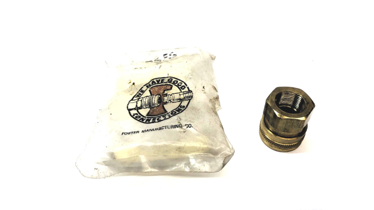 Foster Brass 3/4 Inch Female NPT Straight Quick Coupler 75FS NOS