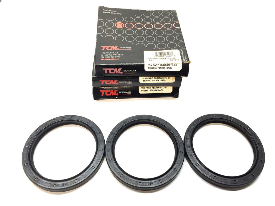 TCM Oil Seal 75x95x10TC-BX [Lot of 3] NOS