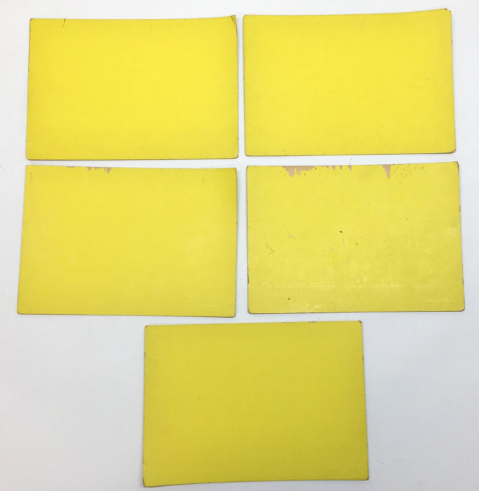 L.P. Yellow Paper 7"x 10" CAUTION Machine Sign Pack (5pcs) 605/507 USED