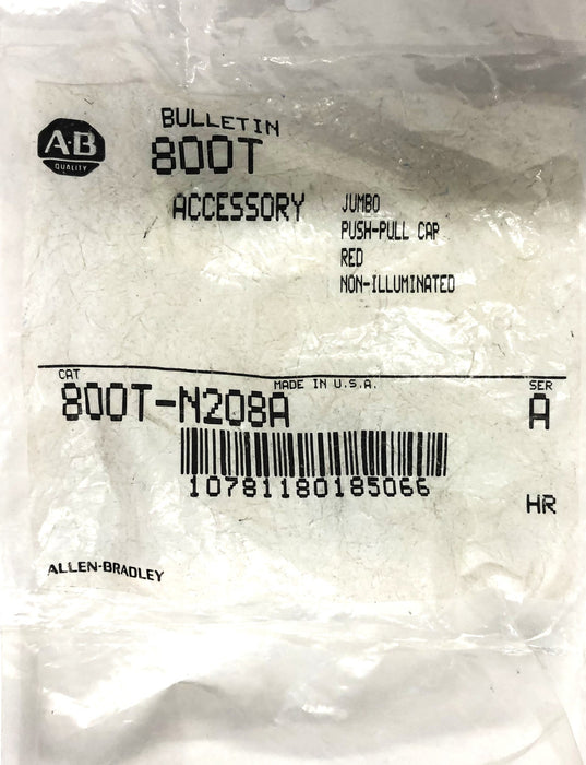Allen-Bradley Series A Jumbo Push-Pull Red Cap 800T-N208A [Lot of 2] NOS