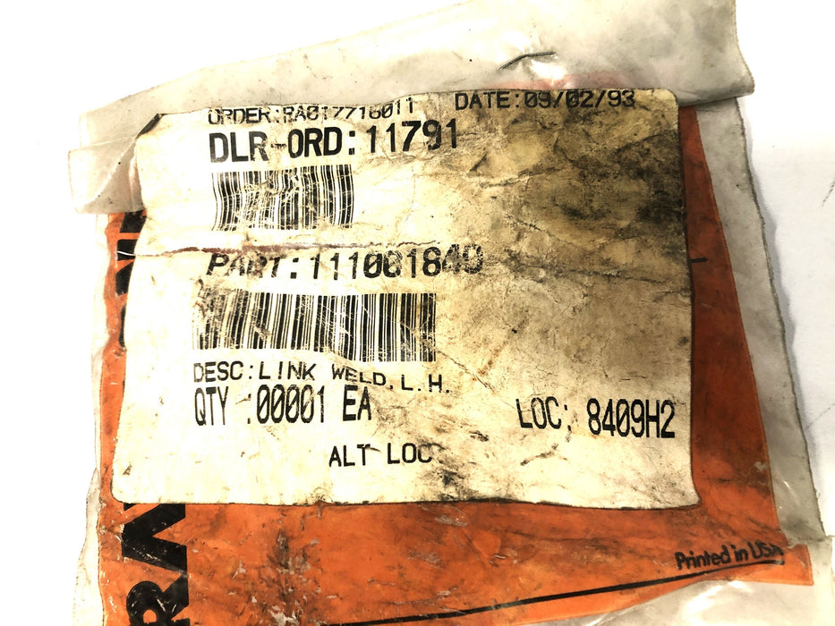 Raymond Left Hand Weld Link 111001840 NOS
