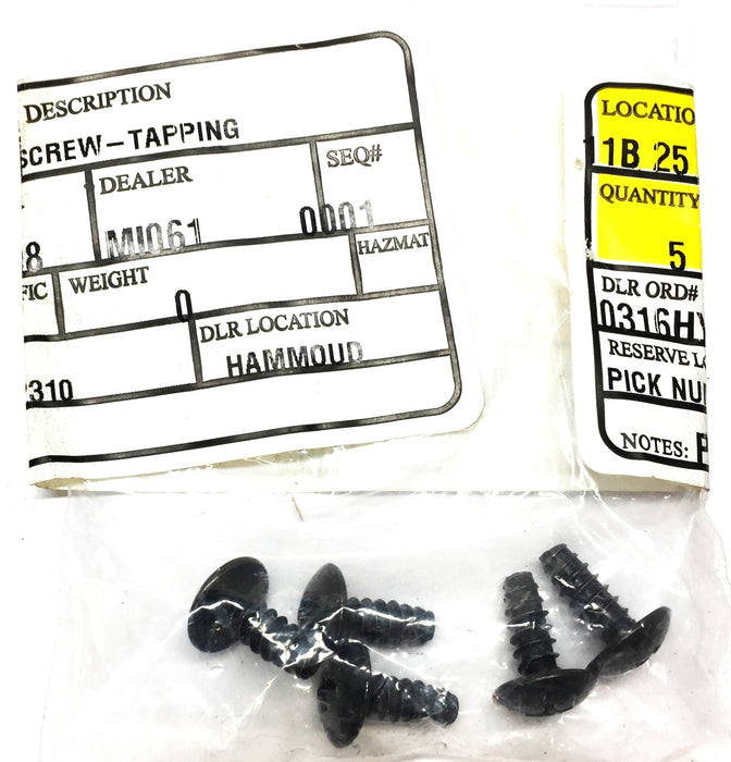 Hyundai Tapping Screw 12418 05133 [Lot of 5] NOS