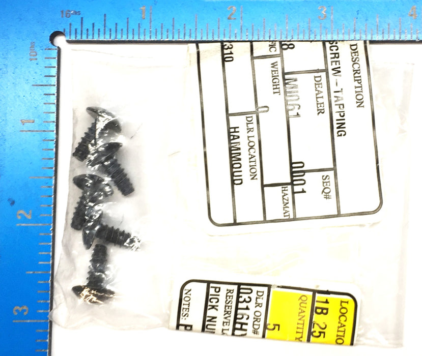 Hyundai Tapping Screw 12418 05133 [Lot of 5] NOS