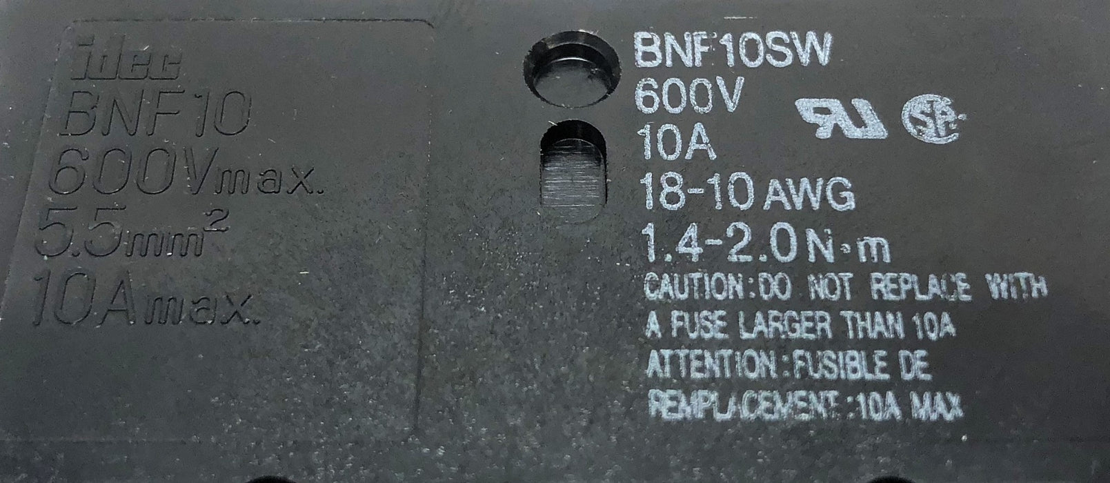 IDEC Panblock Fused Terminal BNF10SW [Lot of 5] NOS