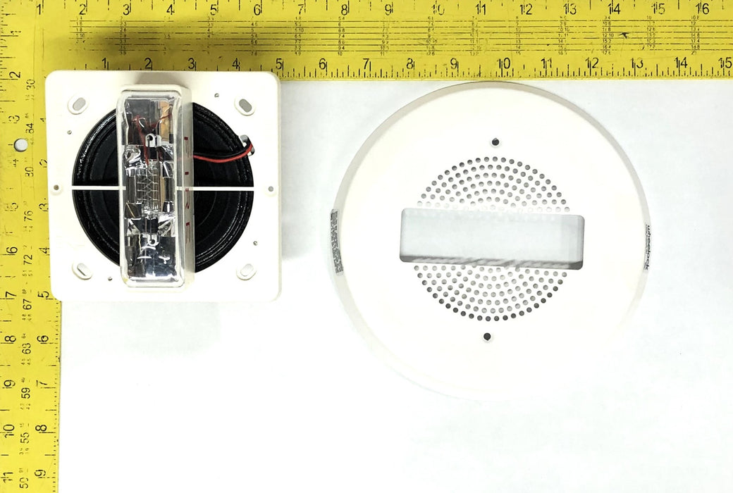 Cooper Wheelock 24VDC White Ceiling Strobe Speaker E90-24MCC-FW (113166) NOS