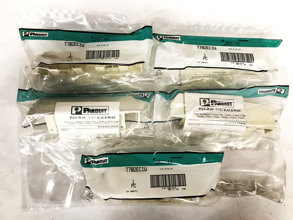 Panduit Twin-70 End Cap T702ECIW [Lot of 5] NOS