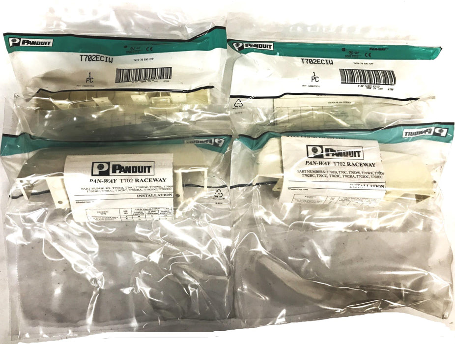 Panduit Twin-70 End Cap T702ECIW [Lot of 4] NOS