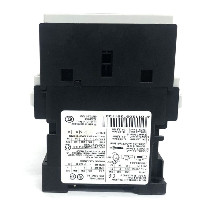 Siemens 24V Contactor 3RT1026-1BB40 USED