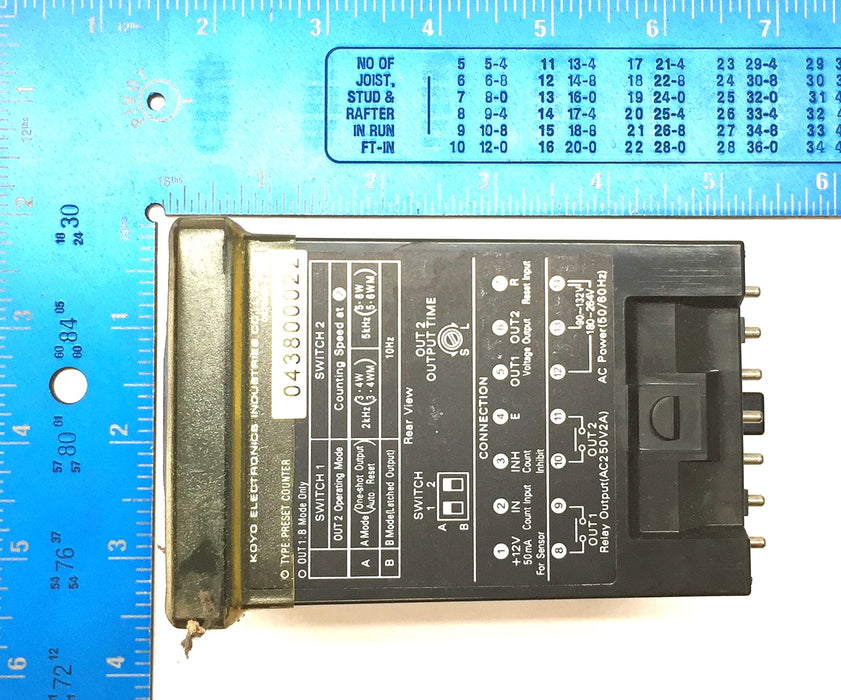 Koyo Electric Counter Type: KCX-4W NOS