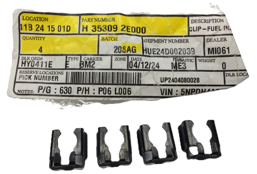 Hyundai Fuel Injector Clip 35309 2E000 [Lot of 4] NOS