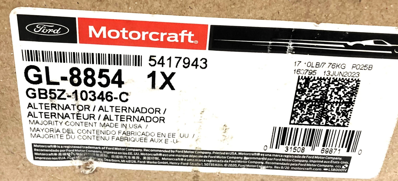 FoMoCo Ford Motorcraft Alternator GB5T-10300-CA (GB5Z-10346-C) NOS