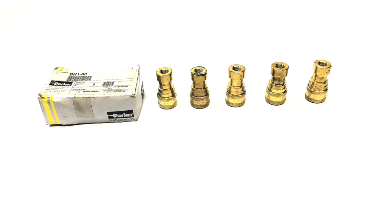 Parker Box of (5) Quick Connect Coupling BH1-60 NOS
