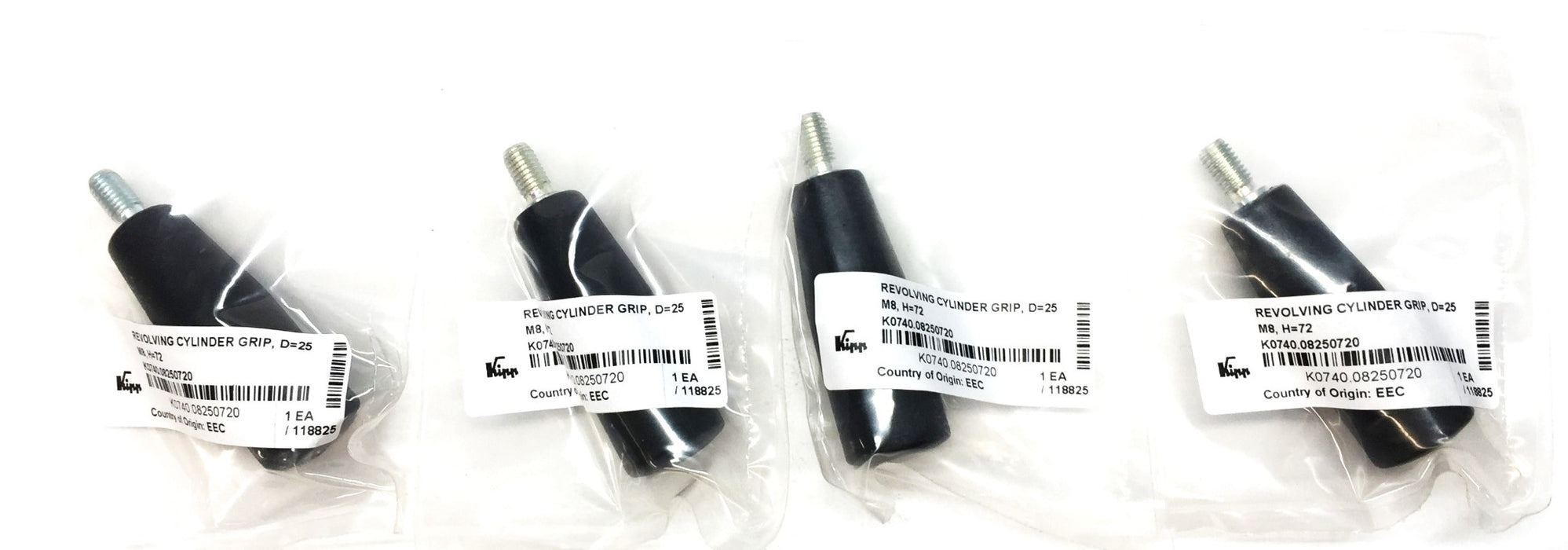 Kipp Revolving Cylinder Grip D=25 M8, H=72 K0740.08250720 [Lot of 4] NOS