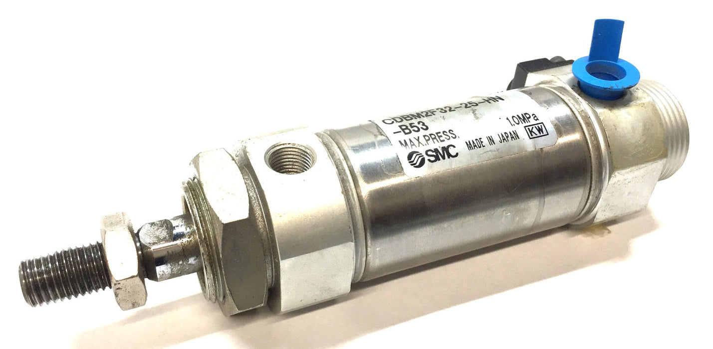 SMC Pneumatic Cylinder CDBM2F32-25-HN (CDBM2F3225HN) NOS