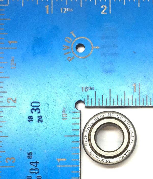 NICE Ball Bearing Co. Double-Roller Ball Bearing 706-1/4 NOS