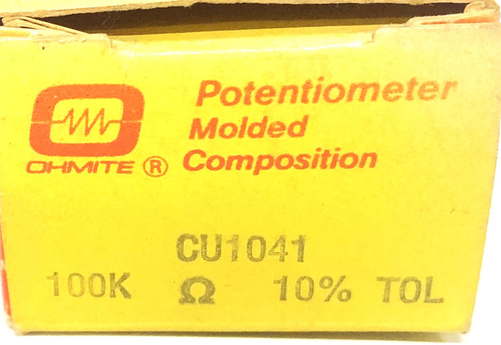 Ohmite 100K 10%TOL Type AB Potentiometer CU1041 [Lot of 3] NOS