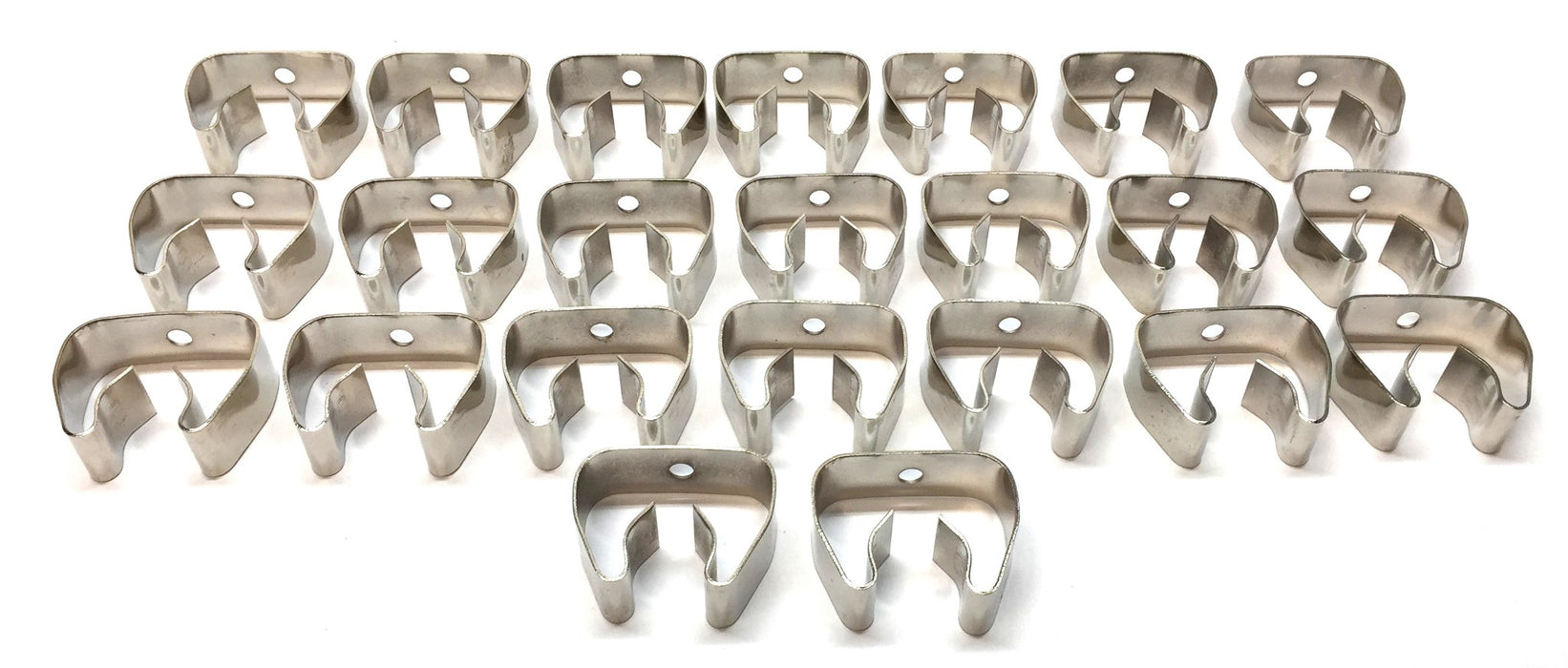 Unbranded 1-1/2" x 1-3/4" Zinc Plated Steel Gripper Clip [Lot of 23] NOS