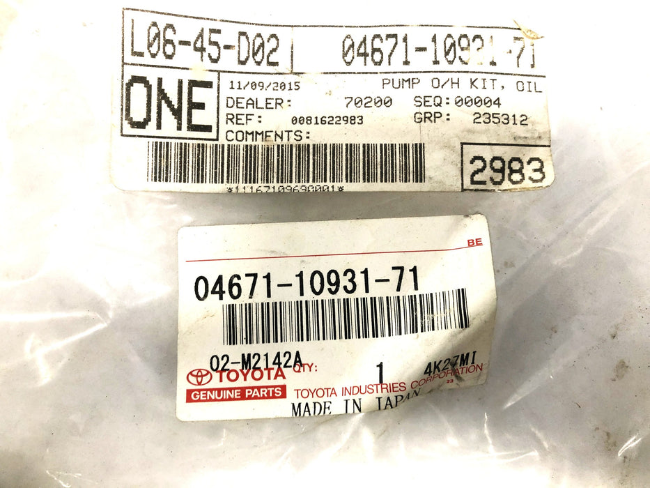 Toyota Oil Pump Kit 04671-10931-71 NOS