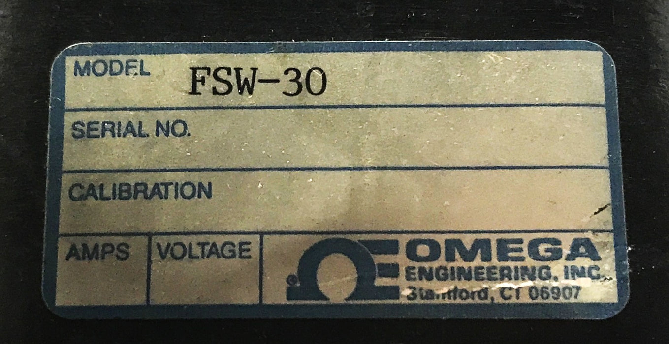 Omega Industrial Flow Switch FSW-30 NOS