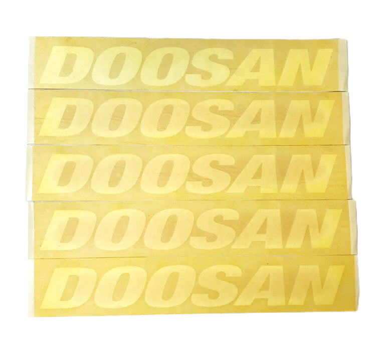 Doosan Forklift "Doosan" Decal A321234 [Lot of 5] NOS