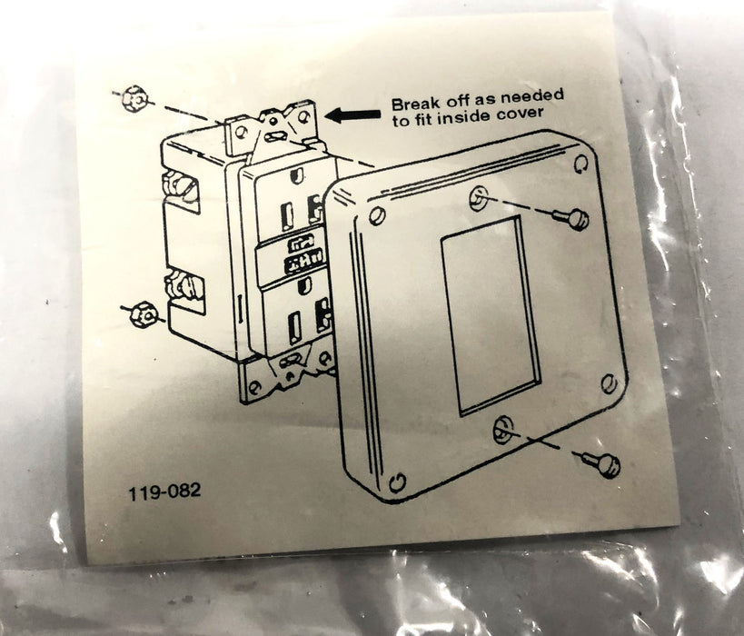 Raco 4IN Square Cover For Exposed Work Raised 1 GFCI Device 808 [Lot of 5] NOS