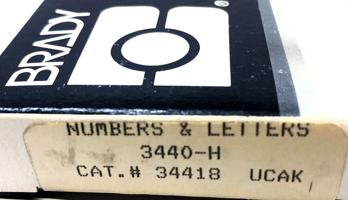Brady Box of (21) Black on Yellow H Vinyl Cards 3440H NOS