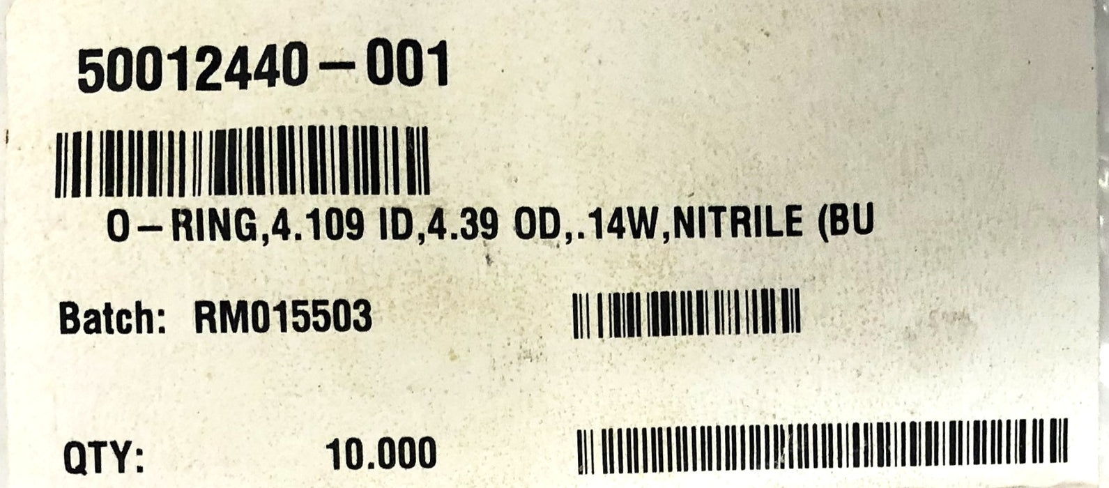 Unbranded 4.109 ID 4.39 OD 0.14W Nitrile O-Ring 50012440-001 [Lot of 3] NOS