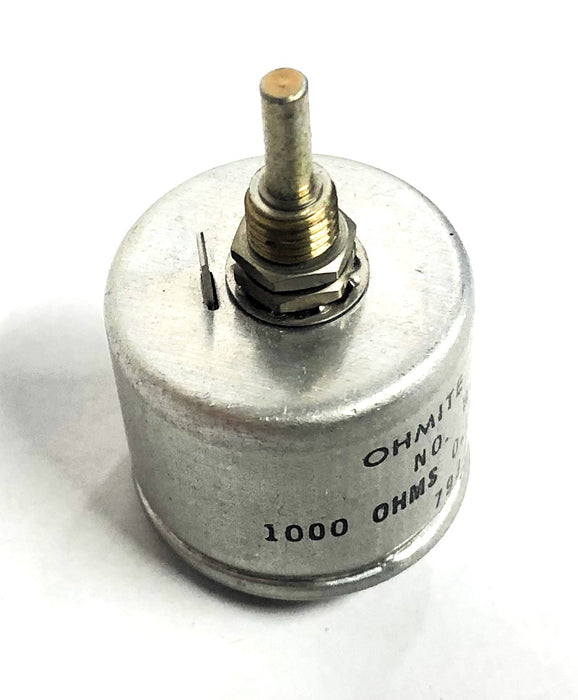 Ohmite 12-1/2 Watt 1000 OHMS 0.11 Max Amp 7934 Model E Rheostat 0119 (W0119) NOS