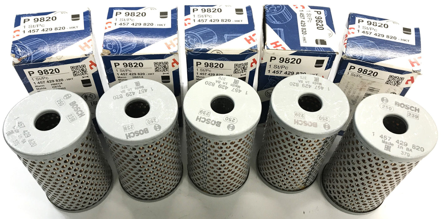 Bosch Element Oil Filter P 9820 [Lot Of 5] NOS