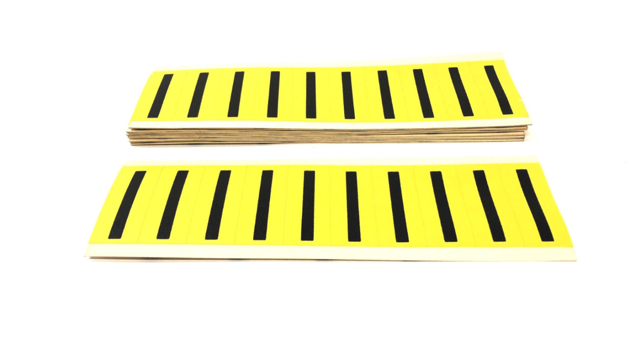 Brady Box of (15) Black on Yellow I Vinyl Cards 3440I NOS