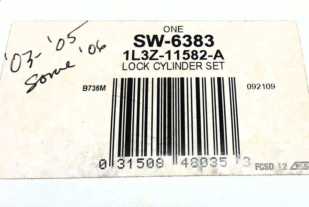 Motorcraft Ford Ignition Lock Cylinder Set SW-6383 (1L3Z-11582-A) NOS