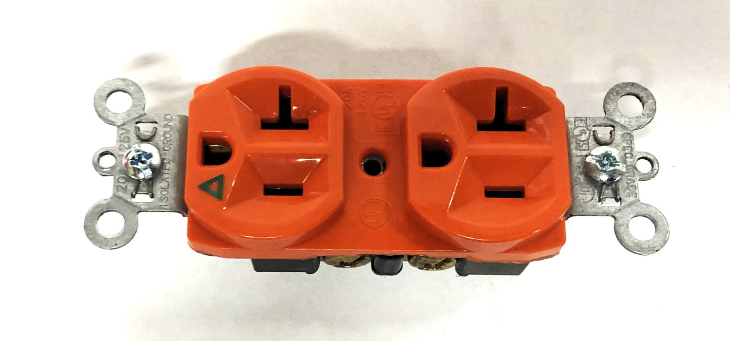 Legrand 20A 125V Orange Isolated Ground Duplex Receptacle IG5362 [Lot of 2] NOS