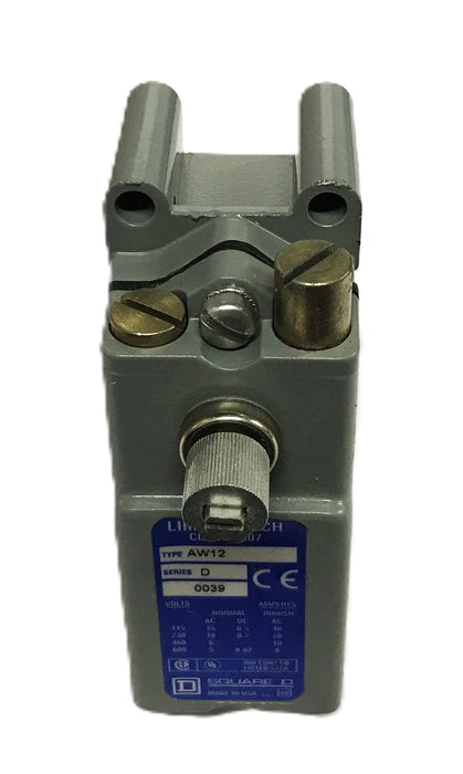 Square D Class 9007 Series D Limit Switch AW-12 NOS