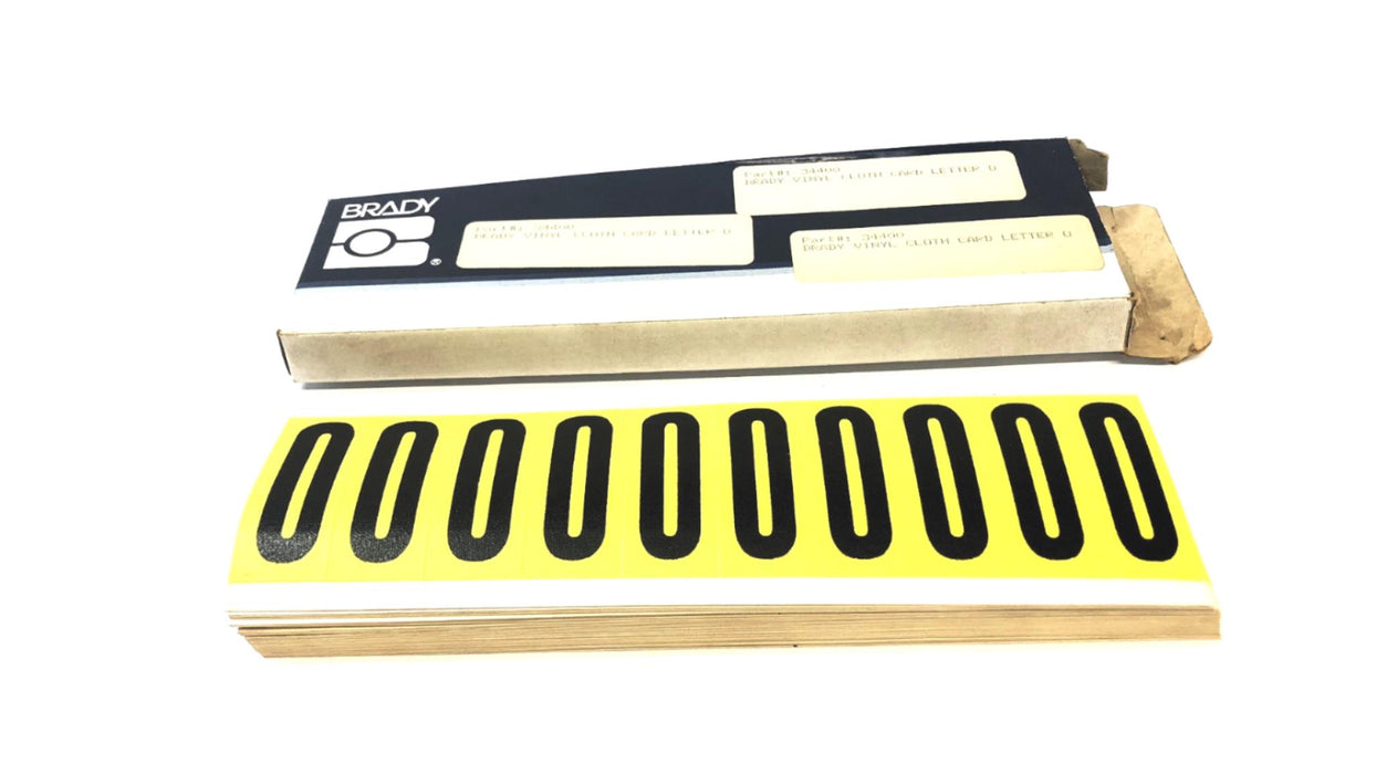 Brady Box of (25) Black on Yellow O Vinyl Cards 3440O NOS