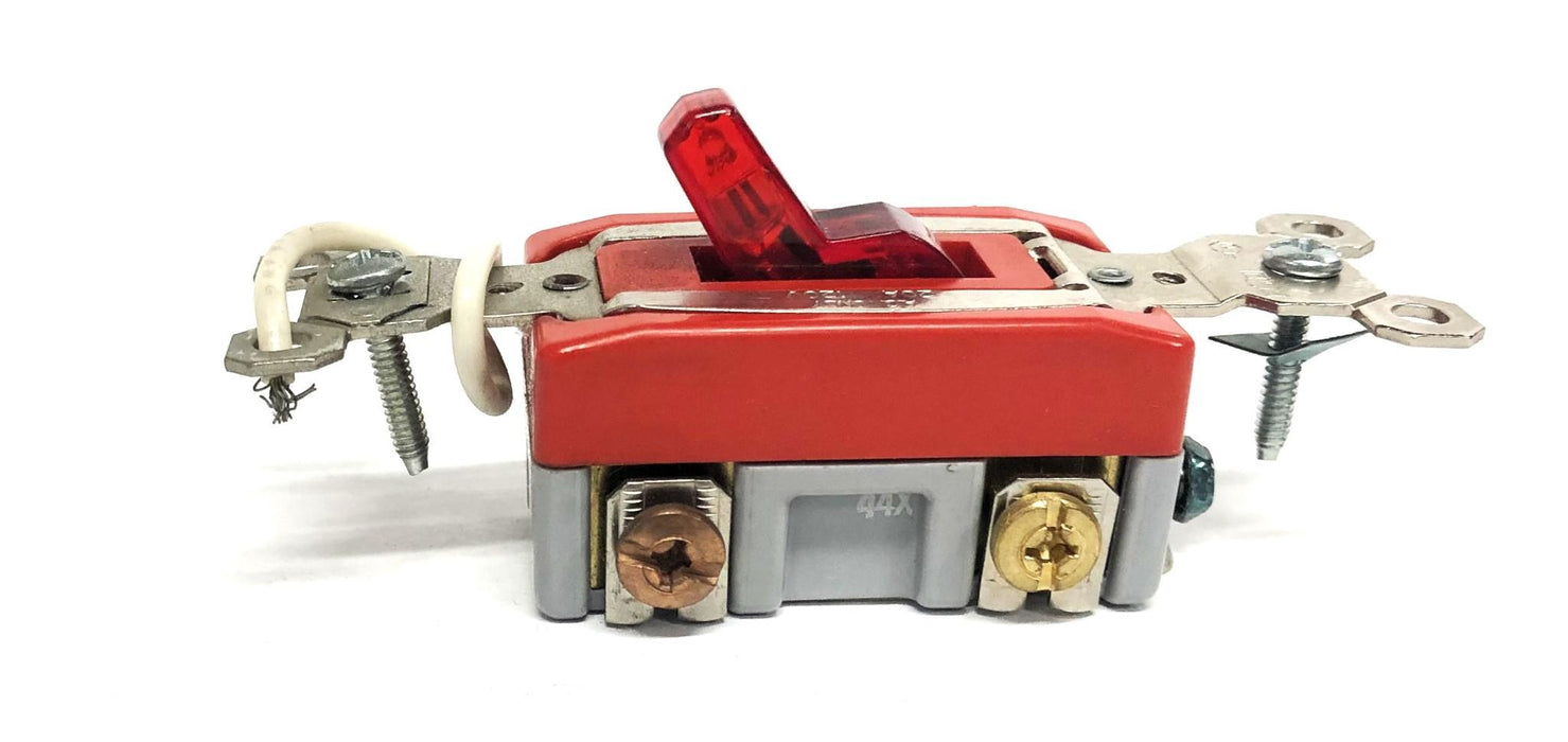 Legrand Pass & Seymour 20A 120VAC Red Three Way Pilot Switch PS20AC3-RPL NOS