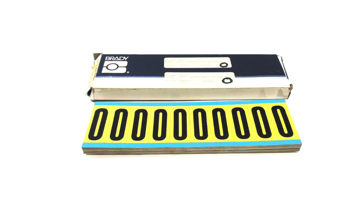 Brady Box of (15) Black on Yellow O Vinyl Cards 3440O NOS