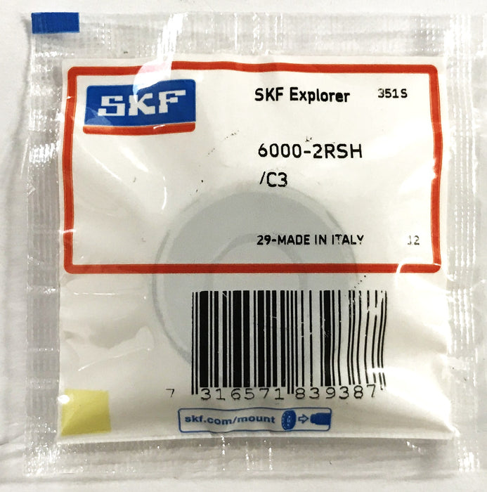 SKF Deep Groove Ball Bearing 6000-2RSH [Lot of 4] NOS