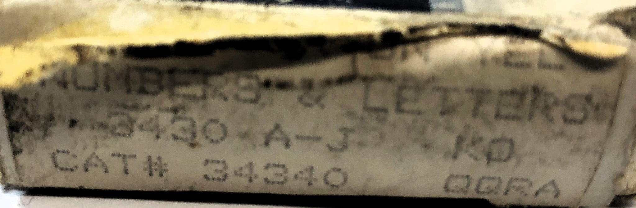 Brady Box of (23) Black on Yellow B-500 A-J Wire Marker Cards 3430 A-J NOS