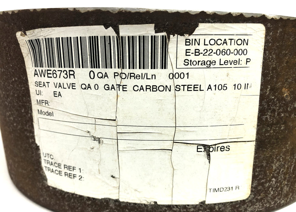 Unbranded A105 10 Inch Carbon Steel Gate Valve Seat AWE673R NOS