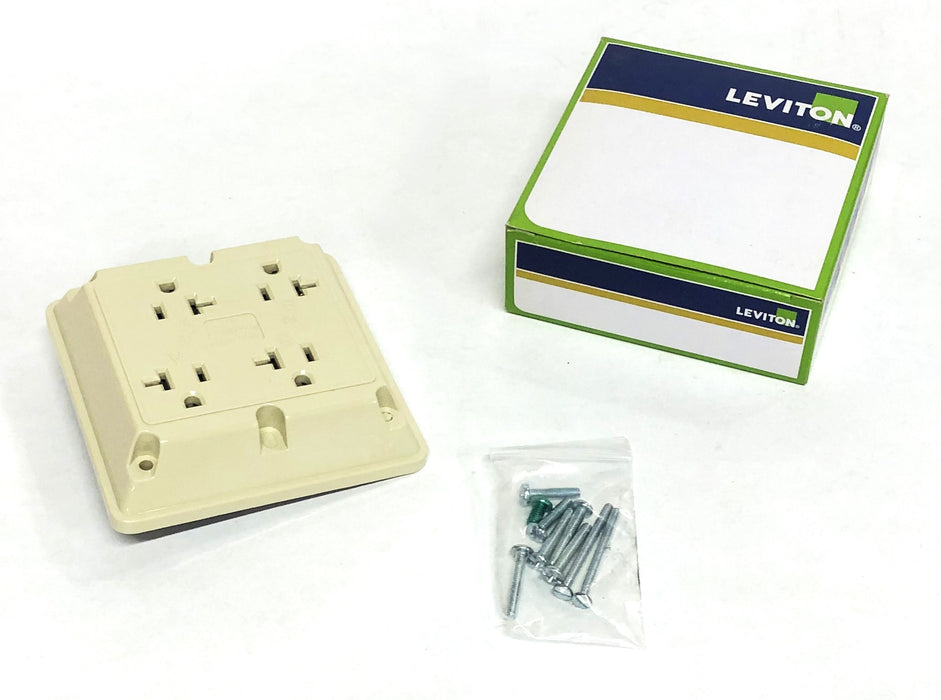 Leviton Extra Heavy Duty 4-in-1 Grounding Receptacle 21254-I NOS