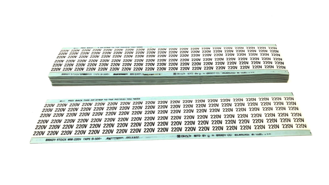 Brady Box of (17) B-500 220V Wire Marker Cards WM-220V NOS