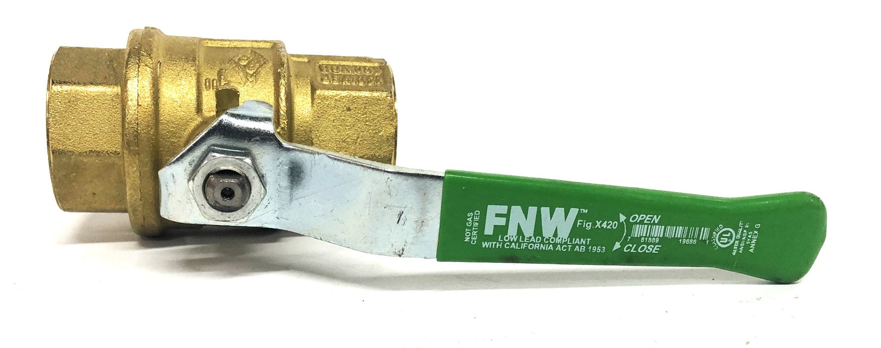 FNW 1 Inch 150WSP 600WOG 13 Degree LF CW510L DN25 17 Bronze Ball Valve X420 NOS