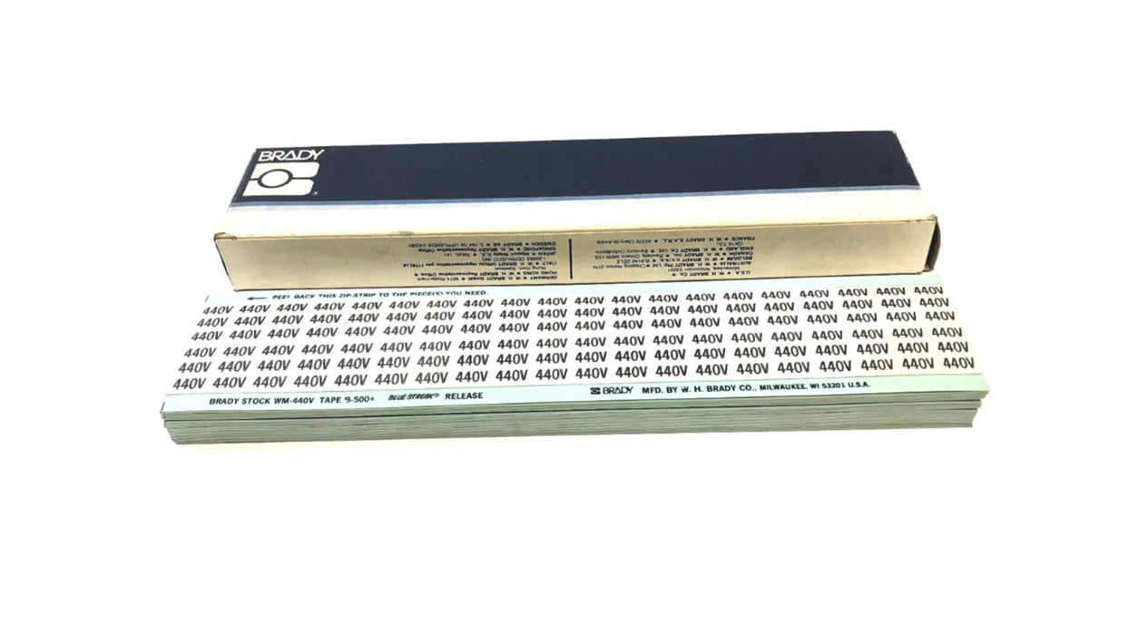 Brady Box of (22) B-500 440V Wire Marker Cards WM-440V NOS
