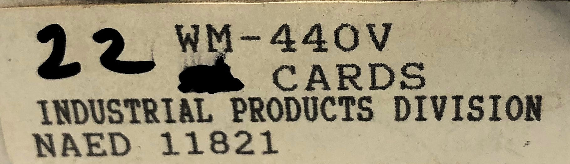 Brady Box of (22) B-500 440V Wire Marker Cards WM-440V NOS