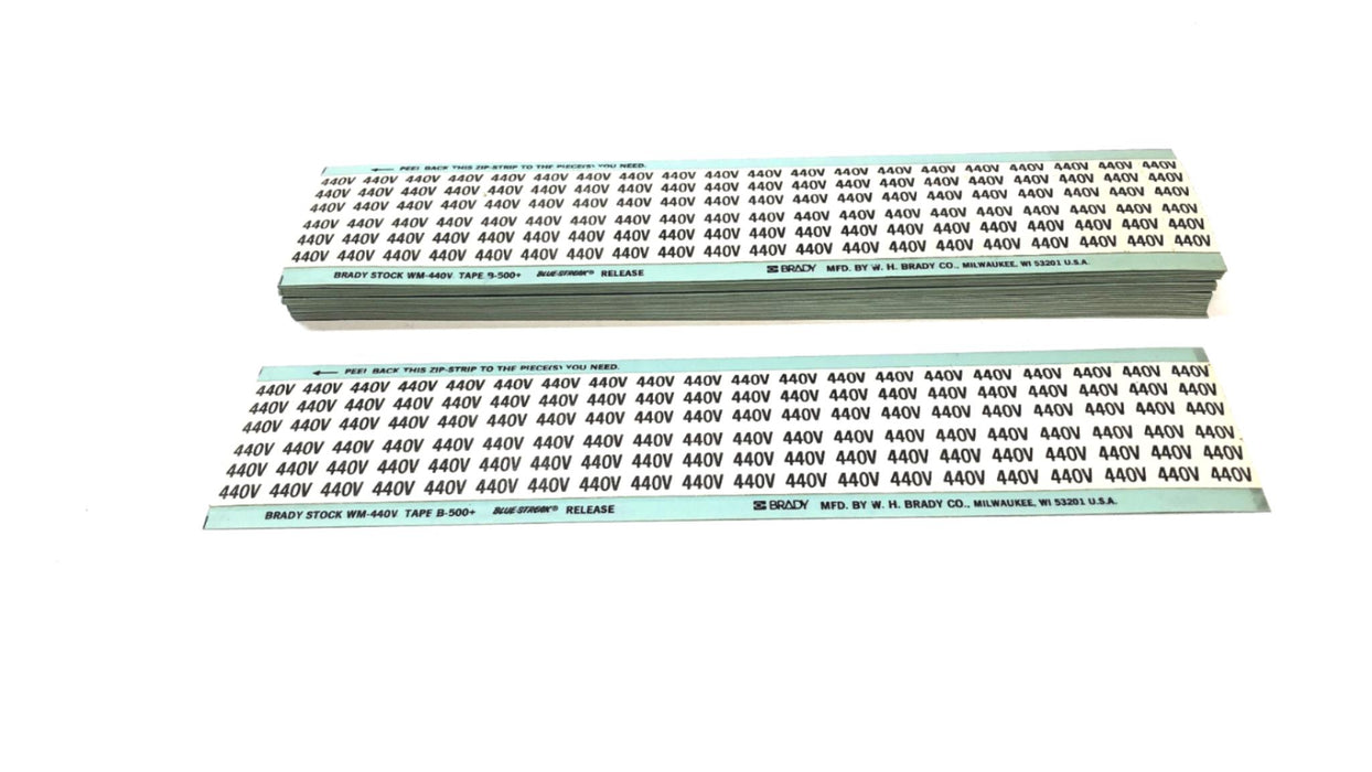 Brady Box of (22) B-500 440V Wire Marker Cards WM-440V NOS