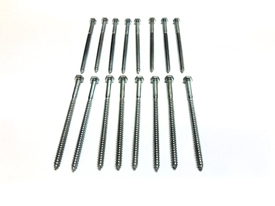 XC Nominal 1/4" x 4-7/8" 307A Hex Head Lag Screw [Lot of 16] NOS