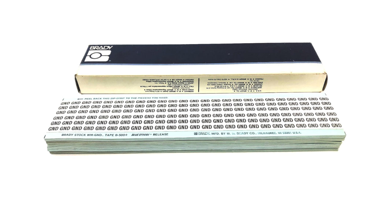 Brady Box of (25) B-500 GND Wire Marker Cards WM-GND NOS