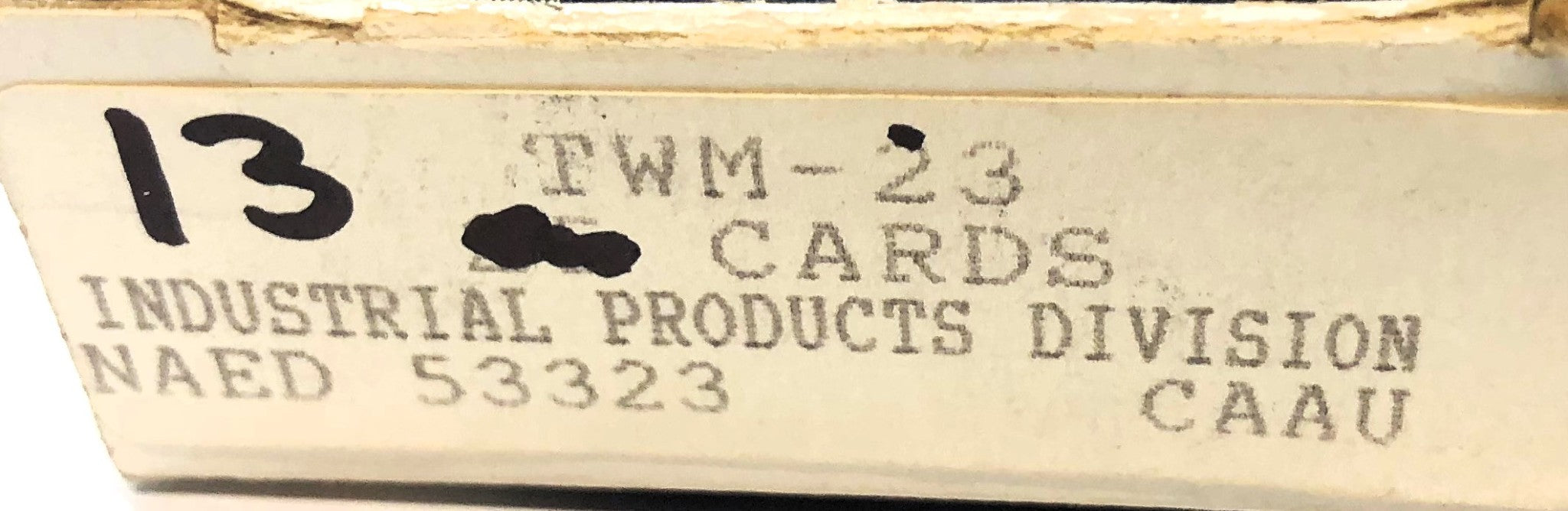 Brady Box of (13) B-500 #23 Wire Marker Cards TWM-23 NOS